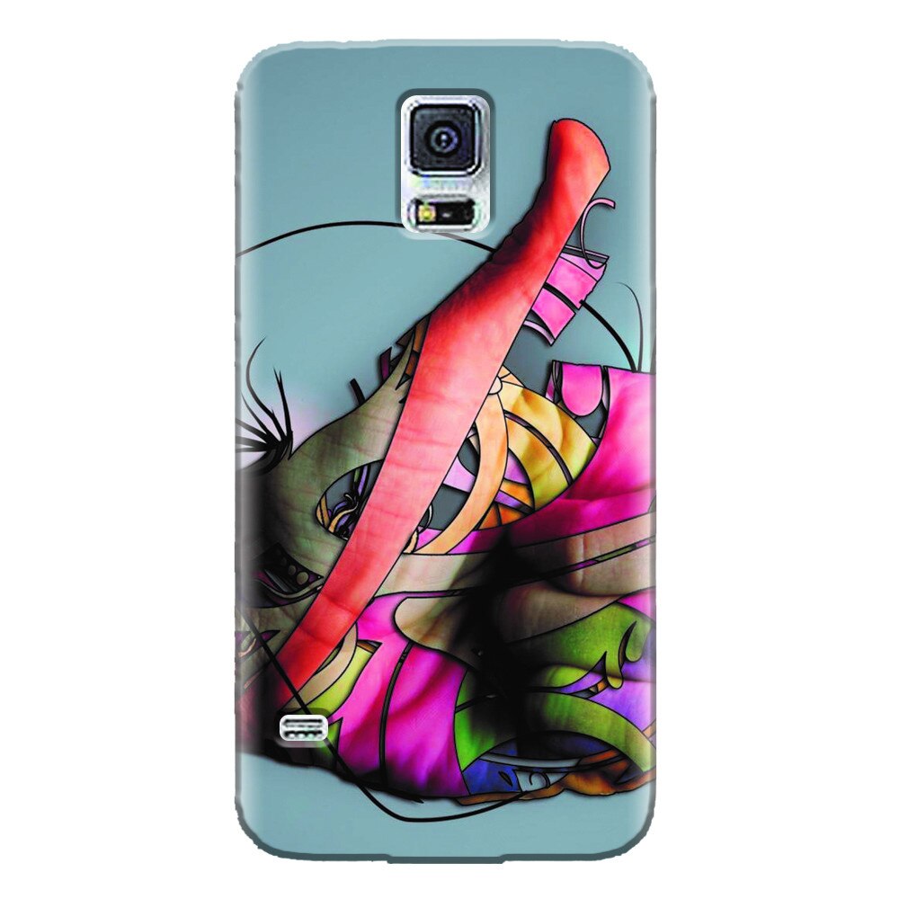 Husa silicon pentru Samsung Galaxy S5 Mini, Abstract Minimalistic Hands