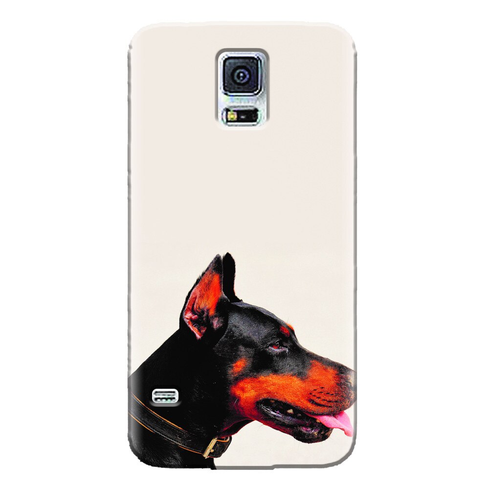 Husa silicon pentru Samsung Galaxy S5 Mini, Doberman