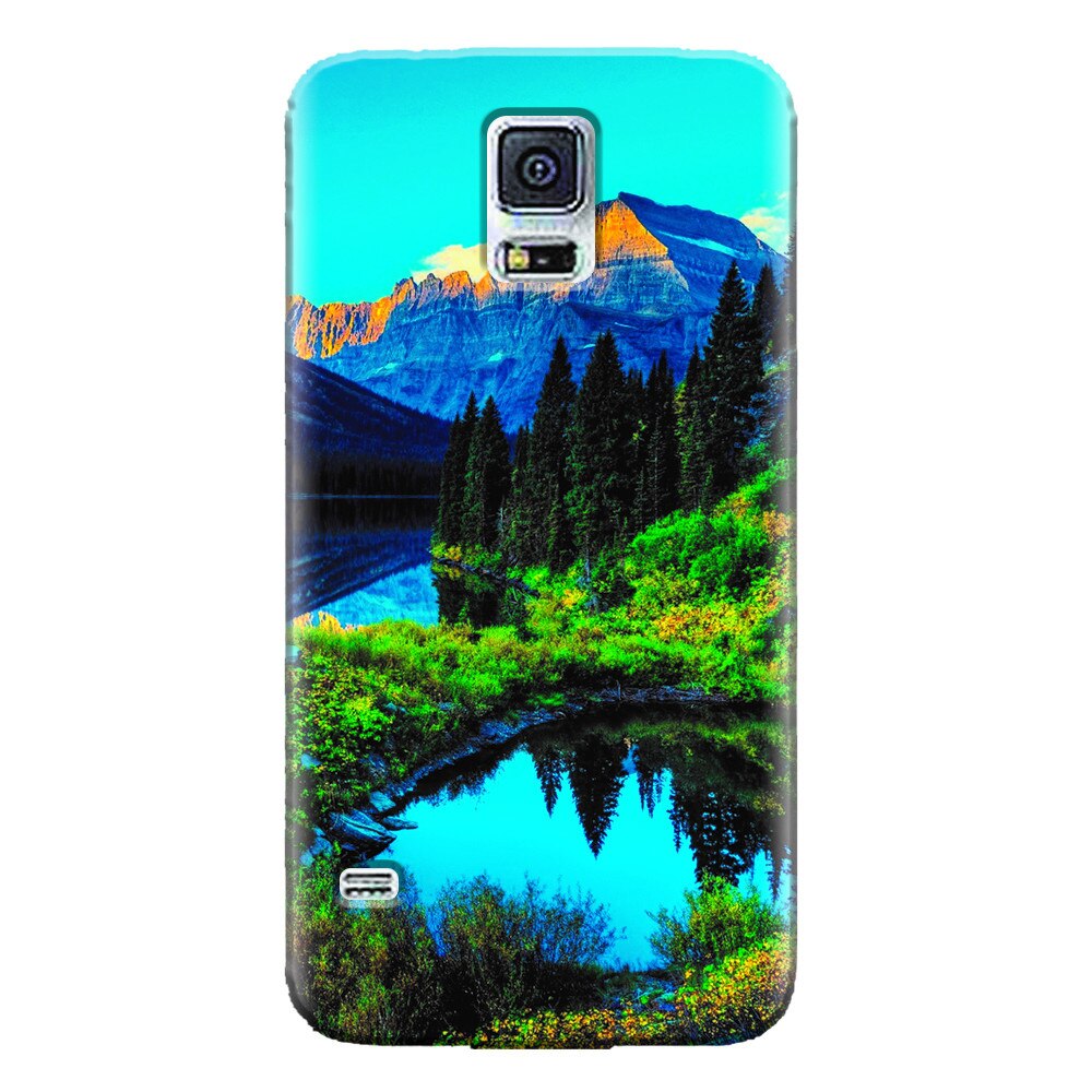 Husa silicon pentru Samsung Galaxy S5 Mini, HDR Mountains Lake