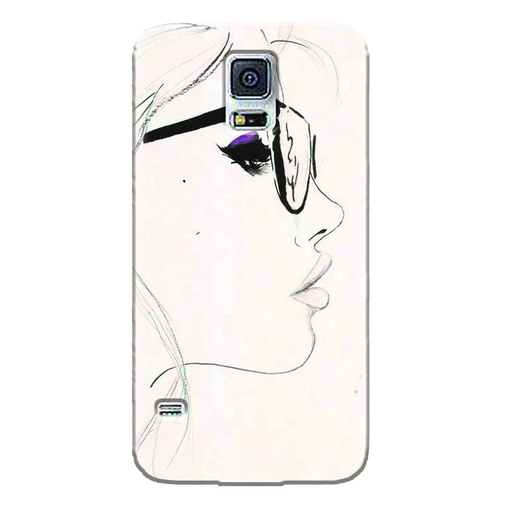 Husa silicon pentru Samsung Galaxy S5 Mini, Girl Face