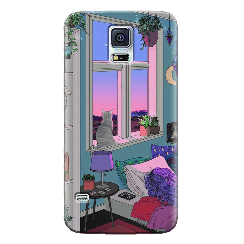 Husa silicon pentru Samsung Galaxy S5 Mini, Girl Room