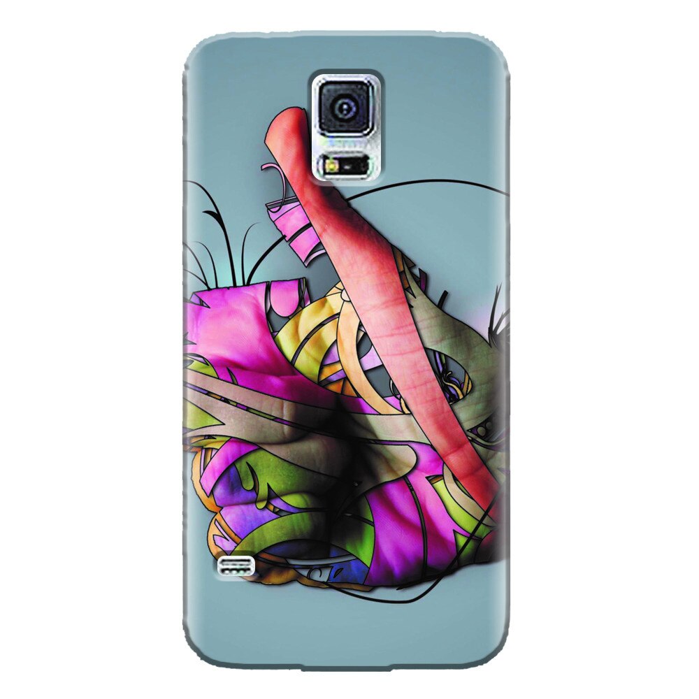 Husa silicon pentru Samsung Galaxy S5 Mini, Beautiful Hand Art