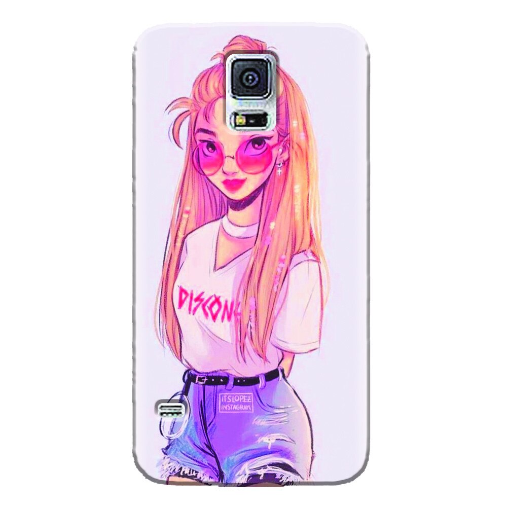 Husa silicon pentru Samsung Galaxy S5 Mini, Girl Look