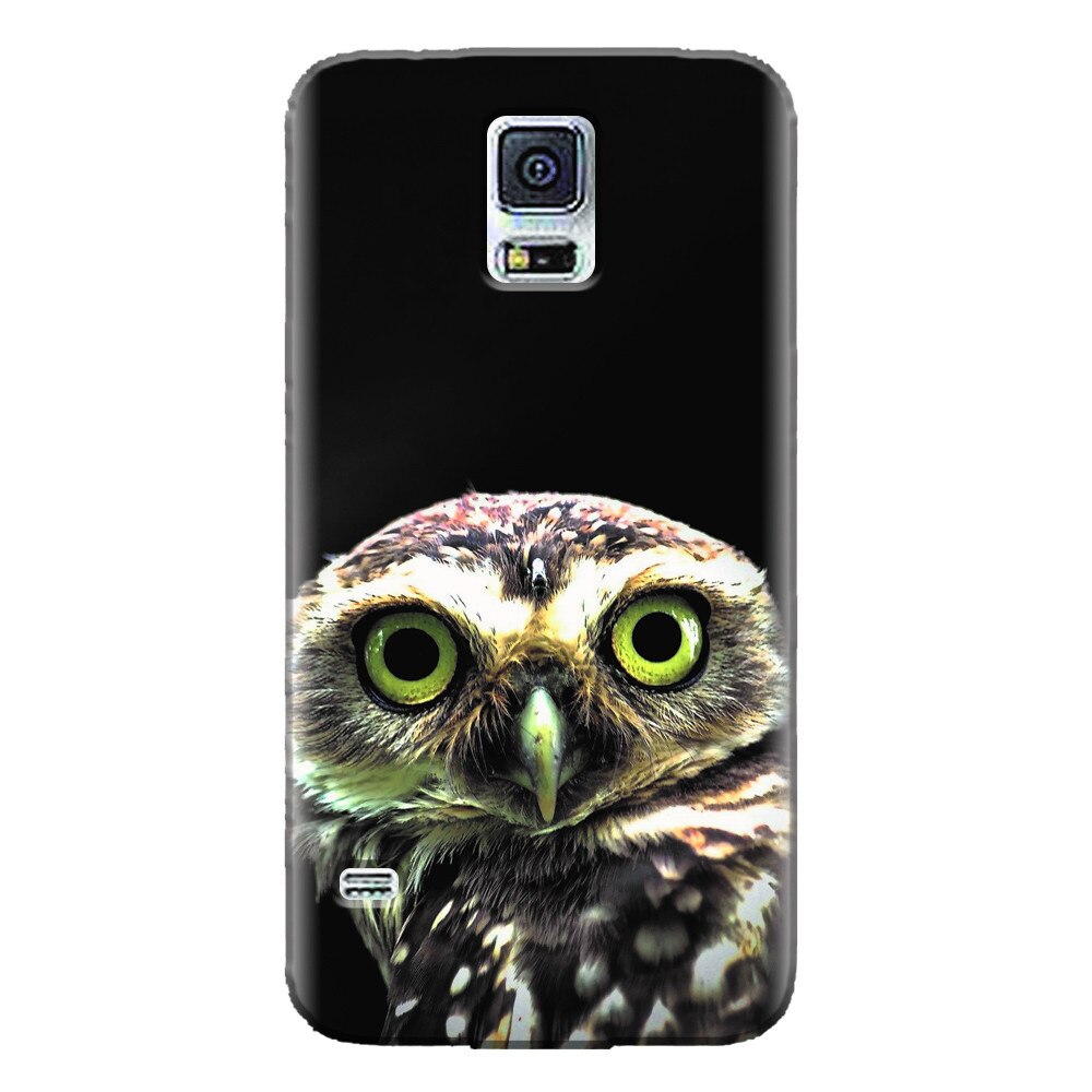 Husa silicon pentru Samsung Galaxy S5 Mini, Owl In The Dark