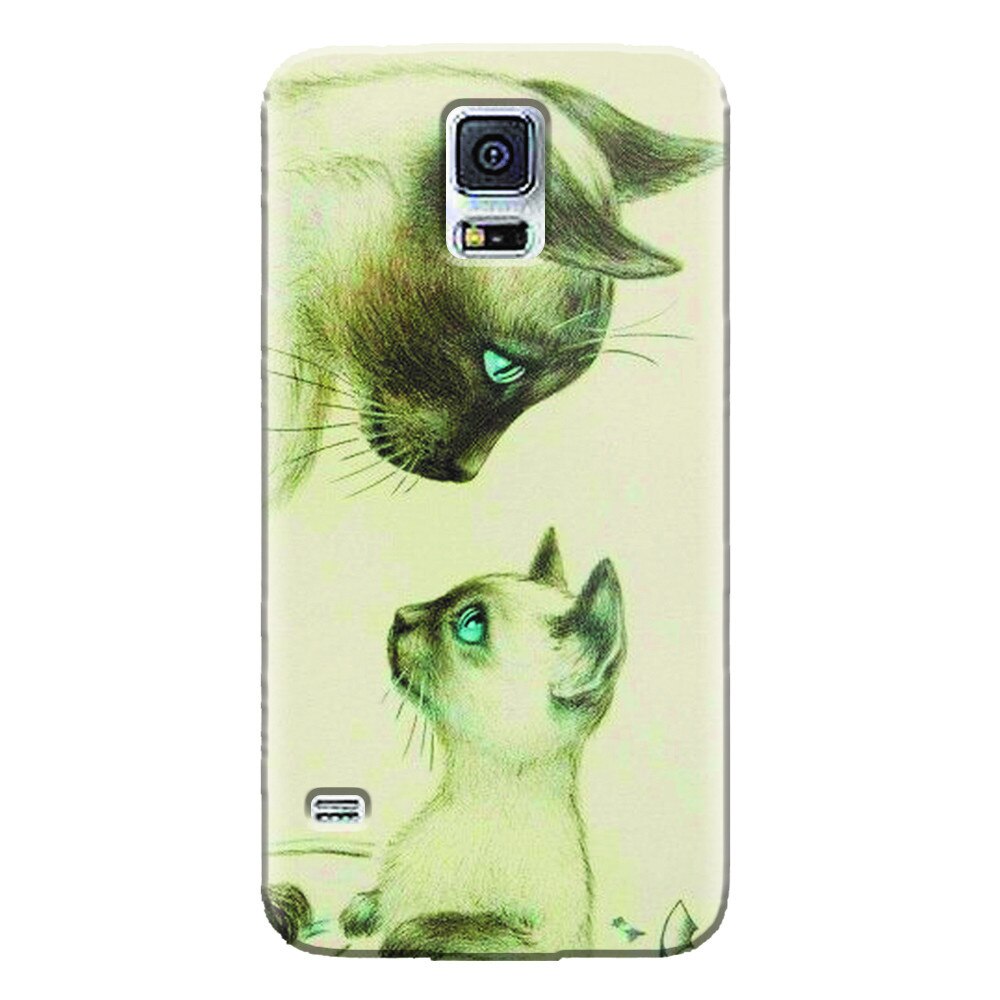 Husa silicon pentru Samsung Galaxy S5 Mini, Little Cat