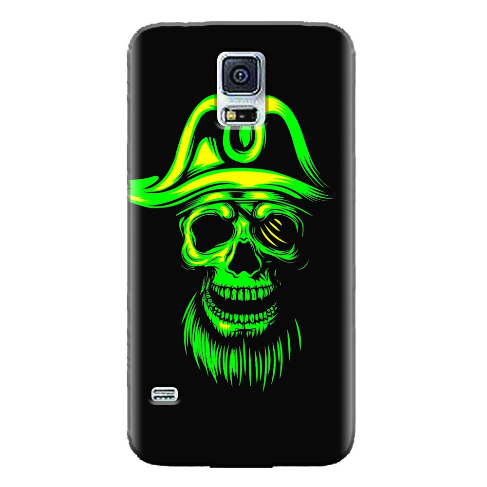Husa silicon pentru Samsung Galaxy S5 Mini, Pirate Skull