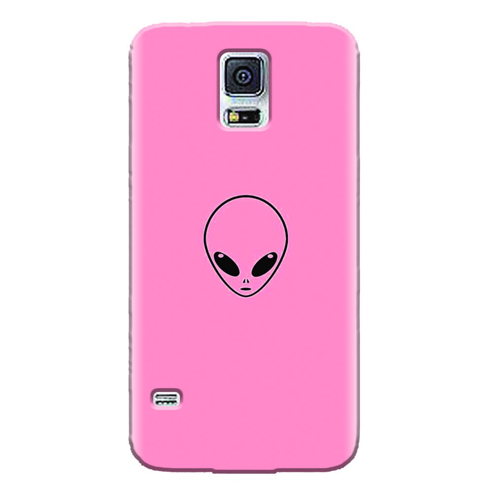 Husa silicon pentru Samsung Galaxy S5 Mini, Pink Alien