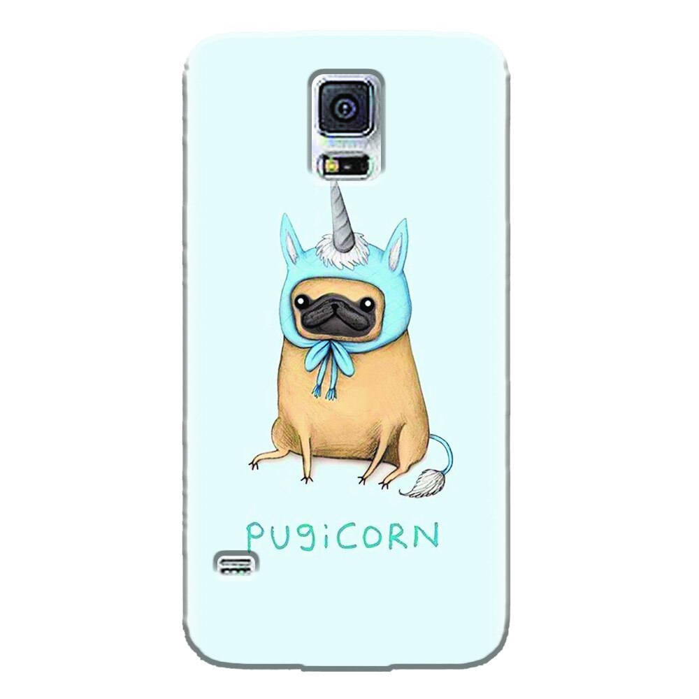 Husa silicon pentru Samsung Galaxy S5 Mini, Pugicorn