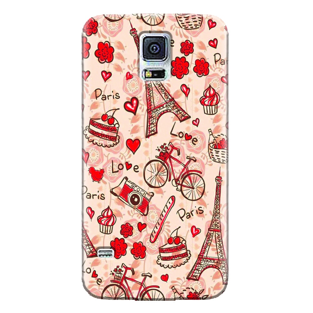 Husa silicon pentru Samsung Galaxy S5 Mini, Paris Love