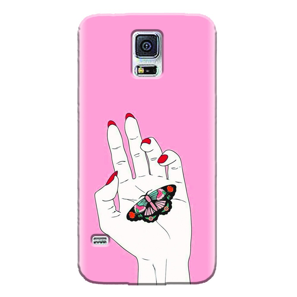 Husa silicon pentru Samsung Galaxy S5 Mini, Butterfly In Hand