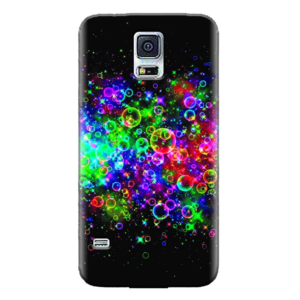 Husa silicon pentru Samsung Galaxy S5 Mini, Rainbow Colored Soap Bubbles
