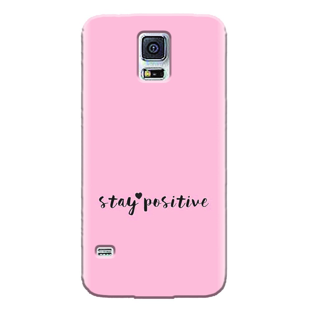 Husa silicon pentru Samsung Galaxy S5 Mini, Stay Positive
