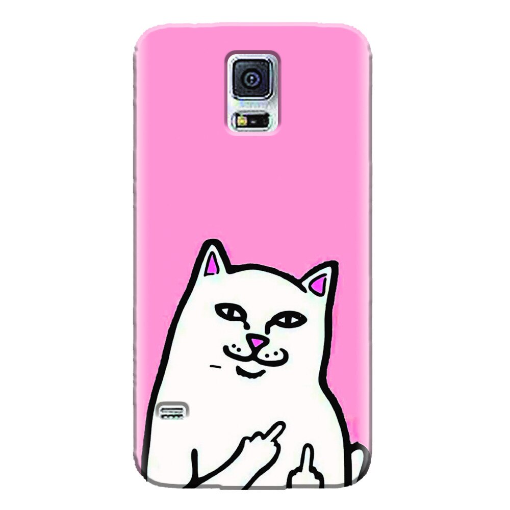 Husa silicon pentru Samsung Galaxy S5 Mini, White Cat