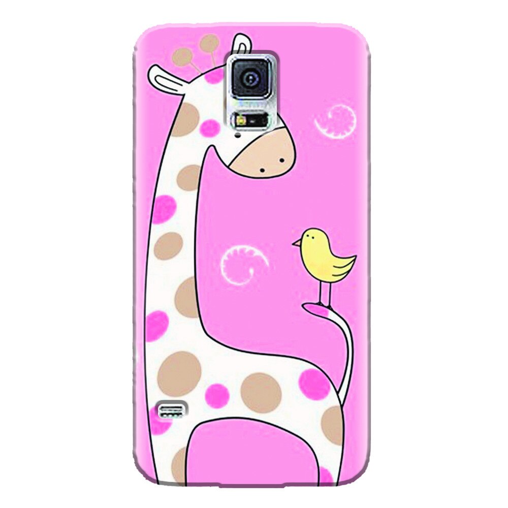 Husa silicon pentru Samsung Galaxy S5 Mini, Cute Giraffe