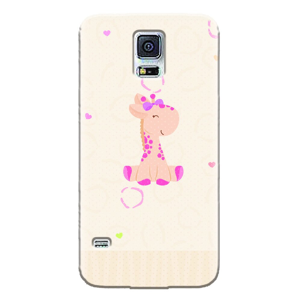 Husa silicon pentru Samsung Galaxy S5 Mini, Giraffe Cute