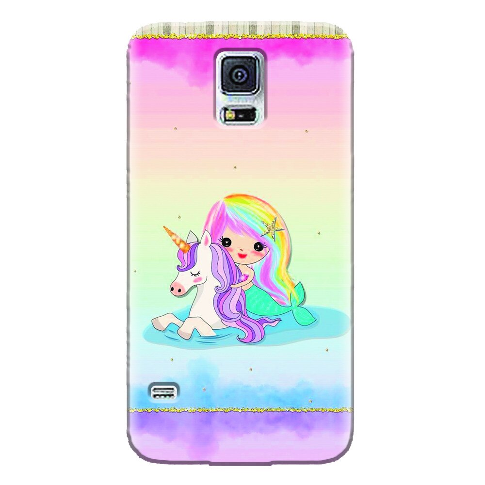 Husa silicon pentru Samsung Galaxy S5 Mini, Mermaid Unicorn Play
