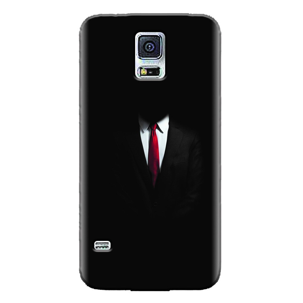 Husa silicon pentru Samsung Galaxy S5 Mini, Mystery Man In Suit