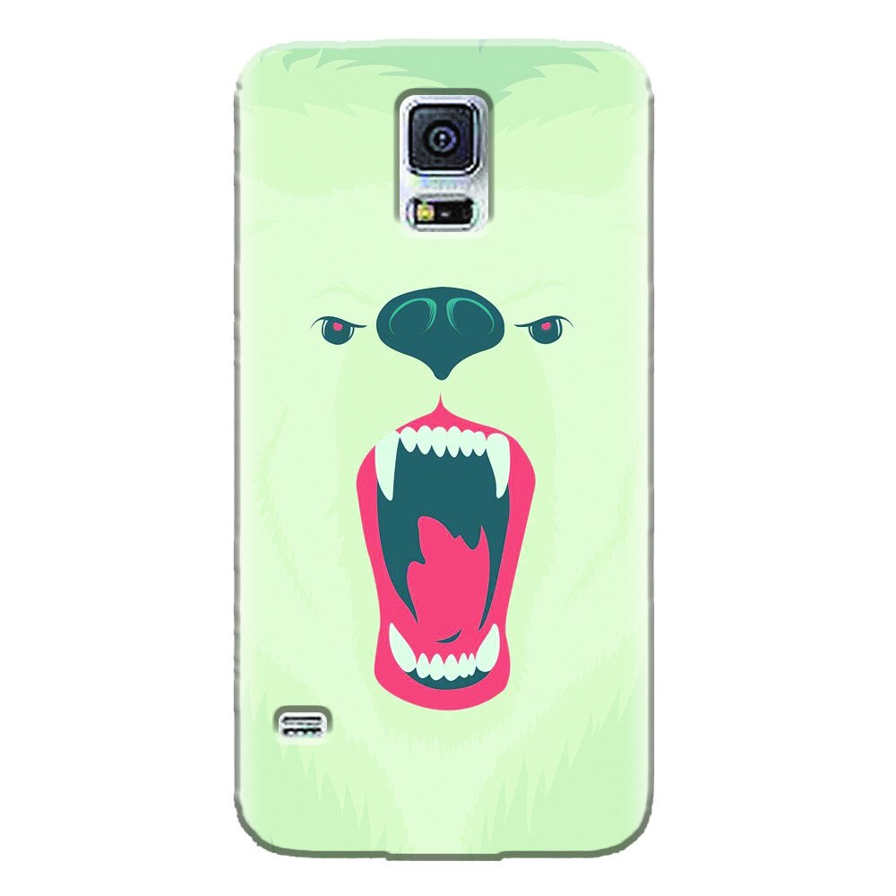 Husa silicon pentru Samsung Galaxy S5 Mini, Fierce Polar Bear Winter