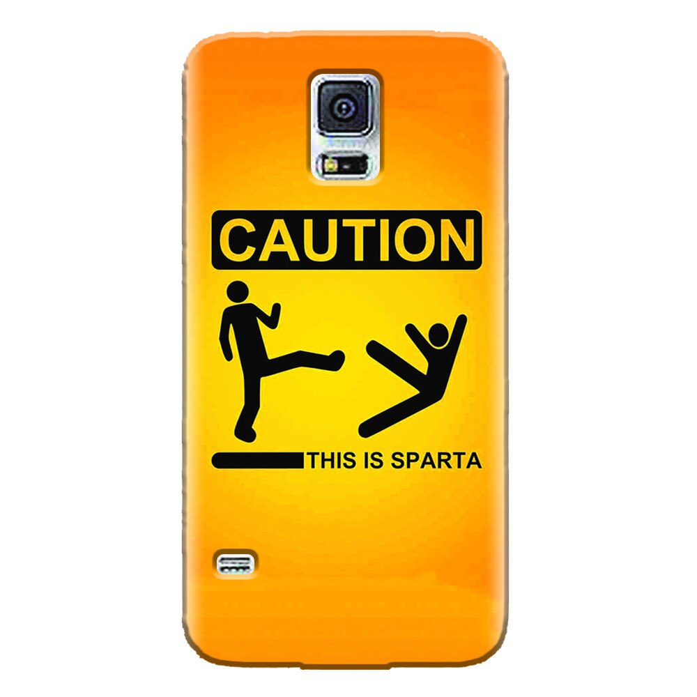 Husa silicon pentru Samsung Galaxy S5 Mini, This Is Sparta Funny Illustration