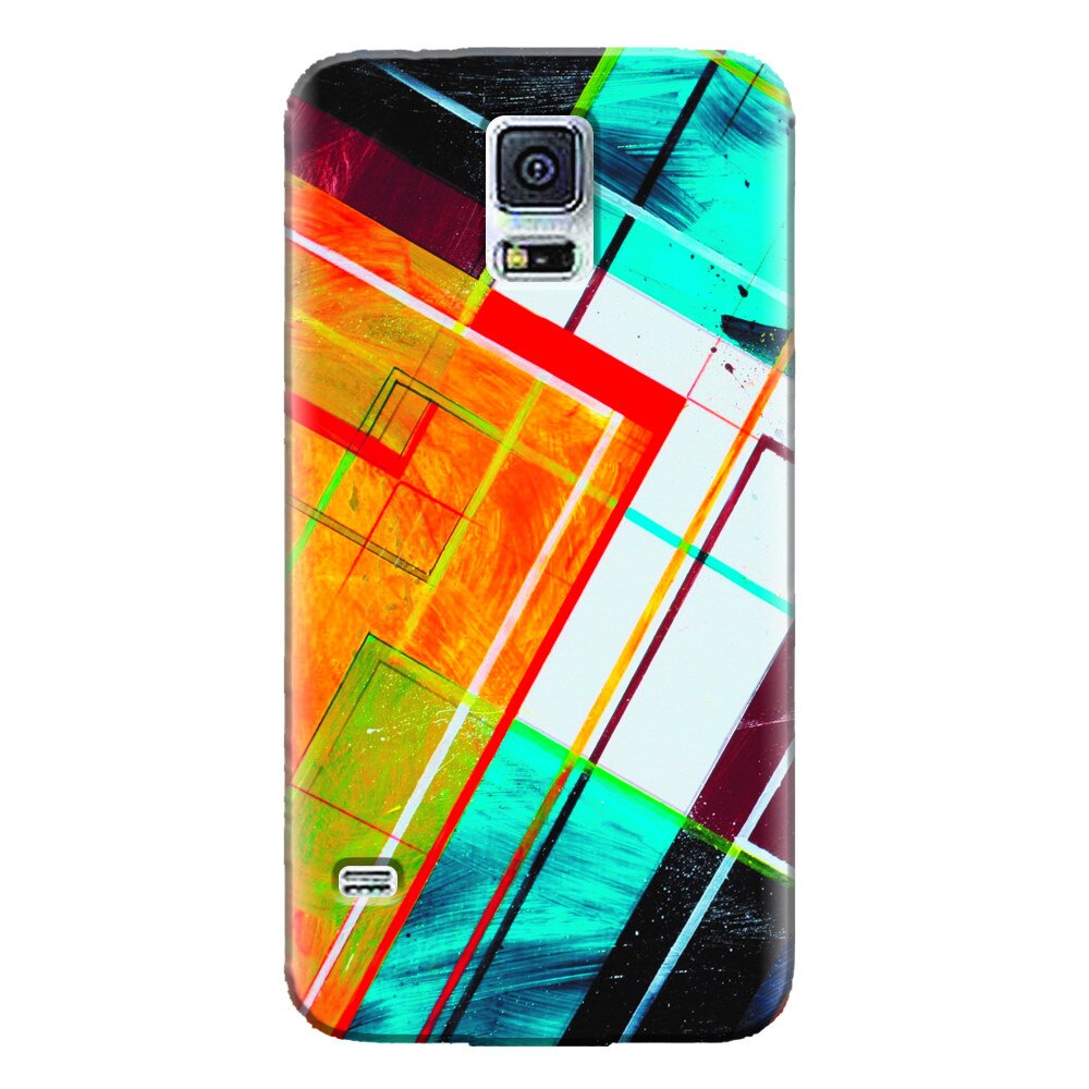 Husa silicon pentru Samsung Galaxy S5 Mini, Abstraction Color Shape