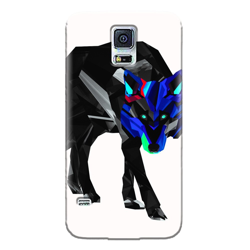Husa silicon pentru Samsung Galaxy S5 Mini, Abstract Wolf