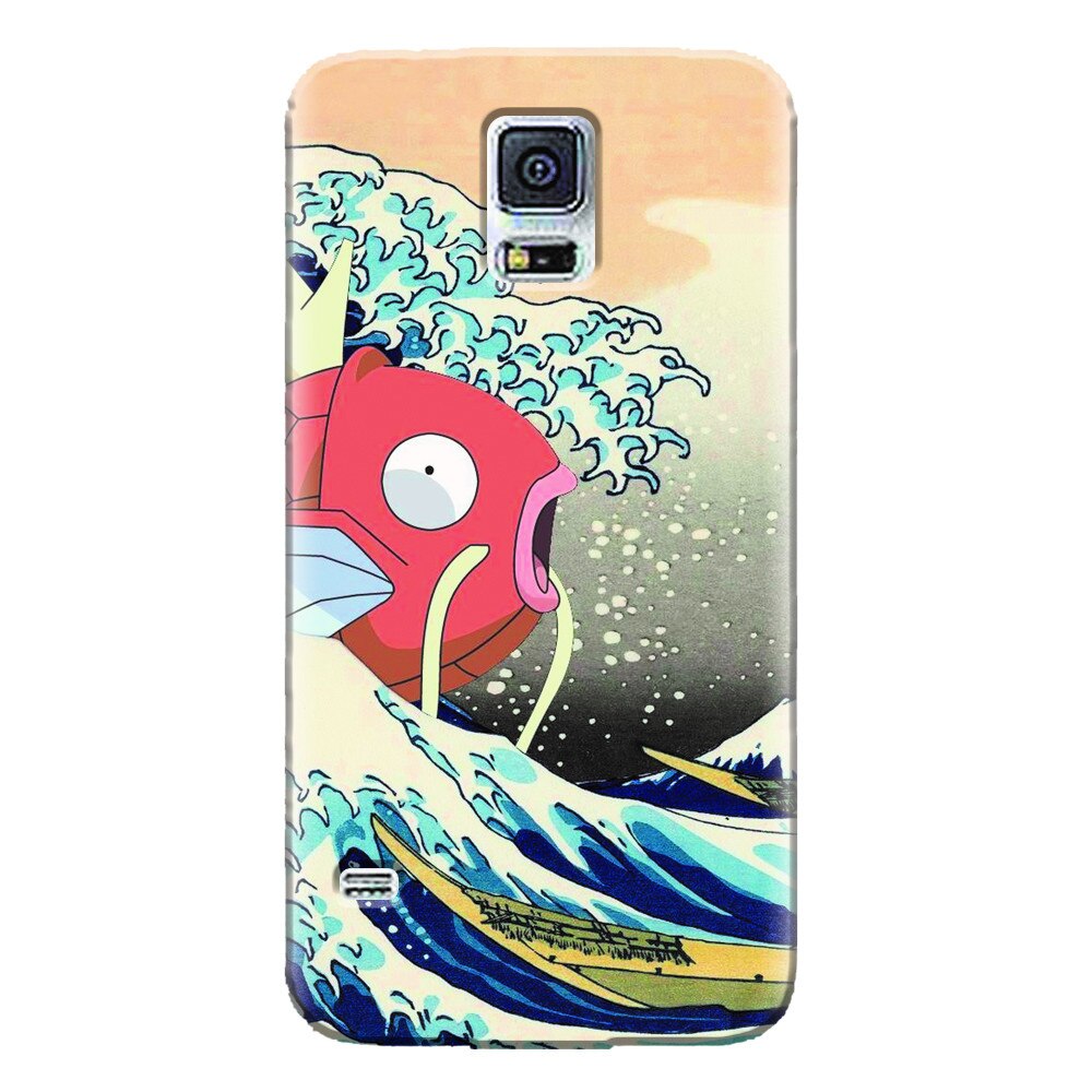 Husa silicon pentru Samsung Galaxy S5 Mini, Great Wave Fish