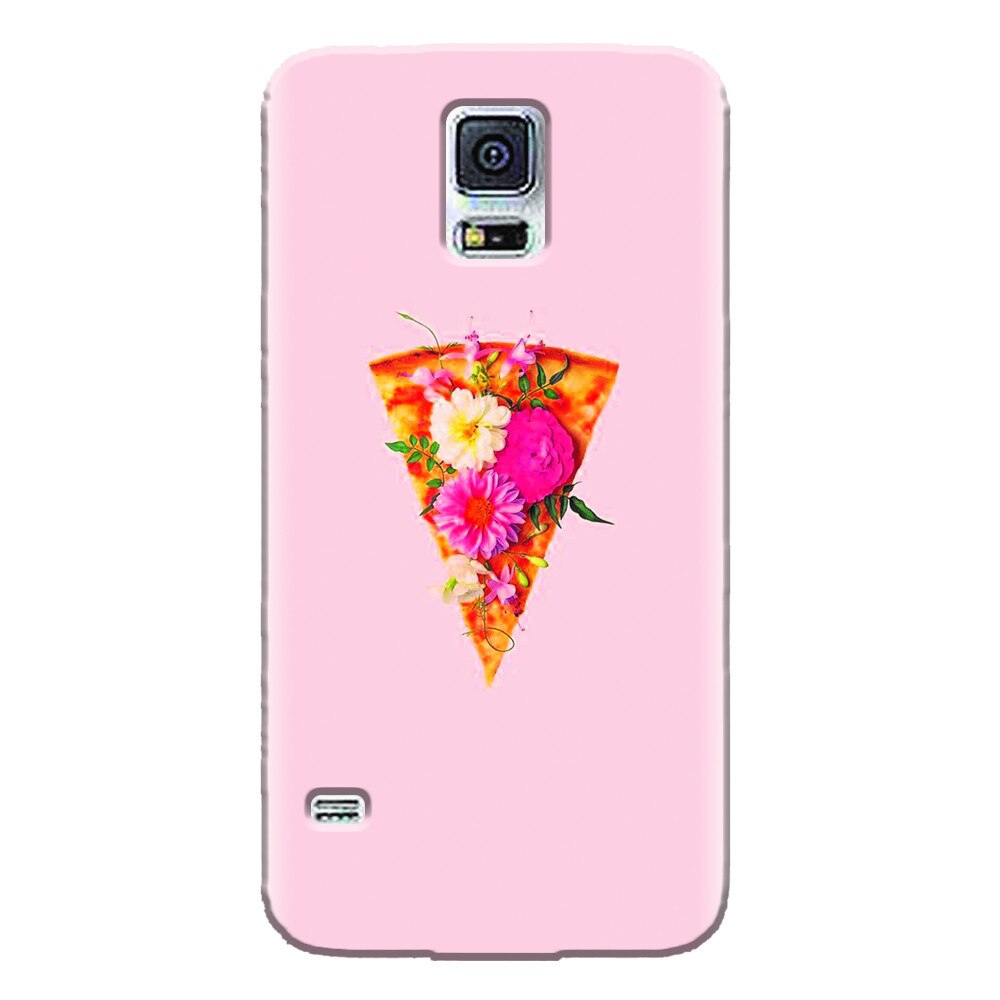 Husa silicon pentru Samsung Galaxy S5 Mini, Flower Pizza