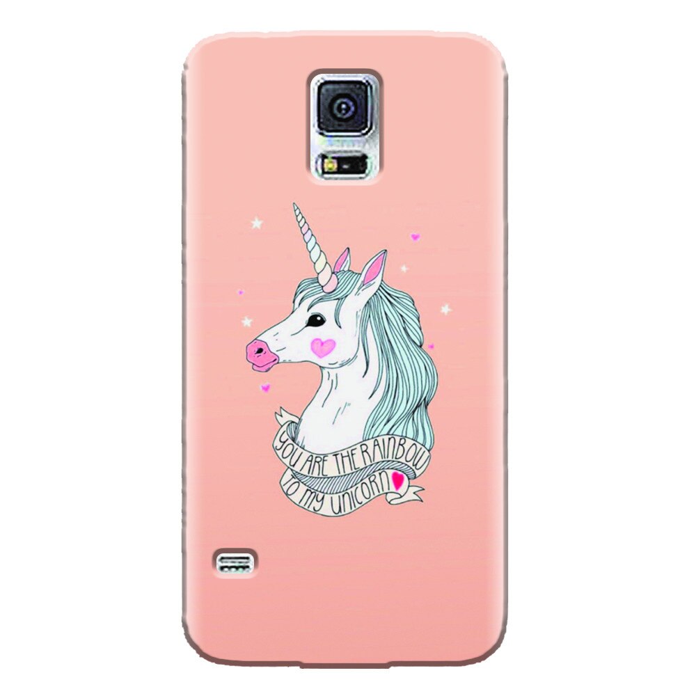 Husa silicon pentru Samsung Galaxy S5 Mini, Cute Rose Gold