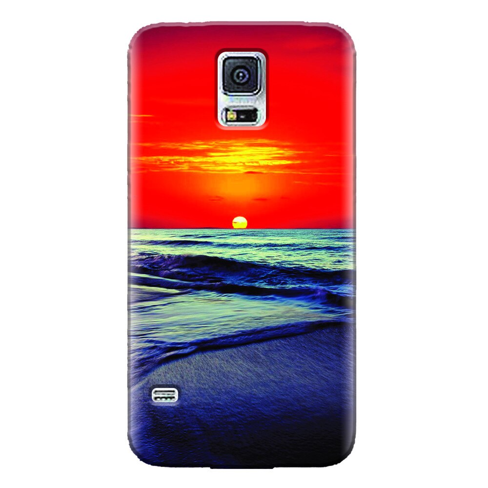 Husa silicon pentru Samsung Galaxy S5 Mini, Ocean Sunset
