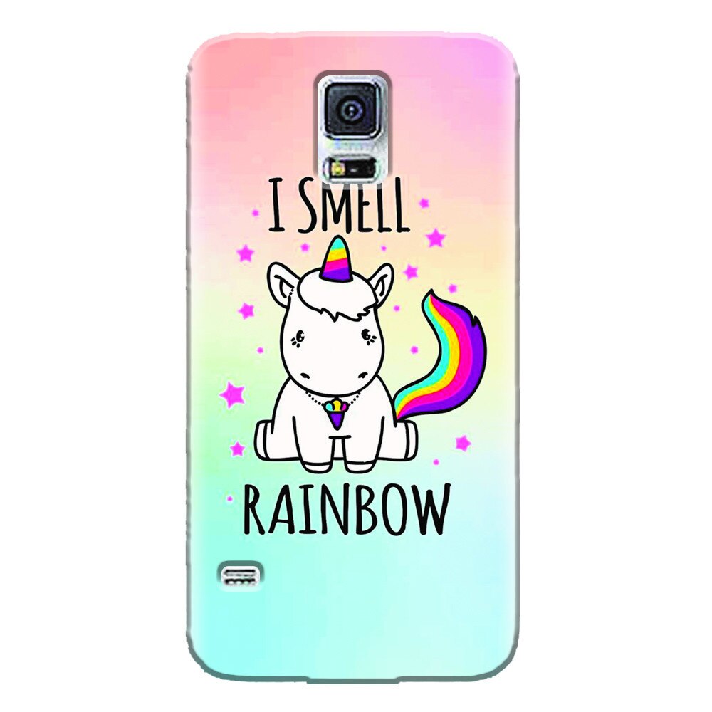 Husa silicon pentru Samsung Galaxy S5 Mini, I Smell Rainbow