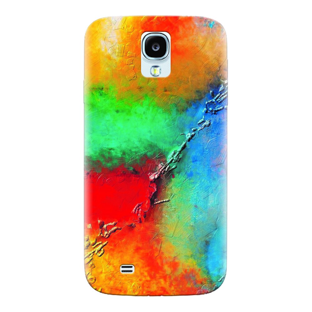 Husa silicon pentru Samsung Galaxy S4, Colorful Wall Paint Texture
