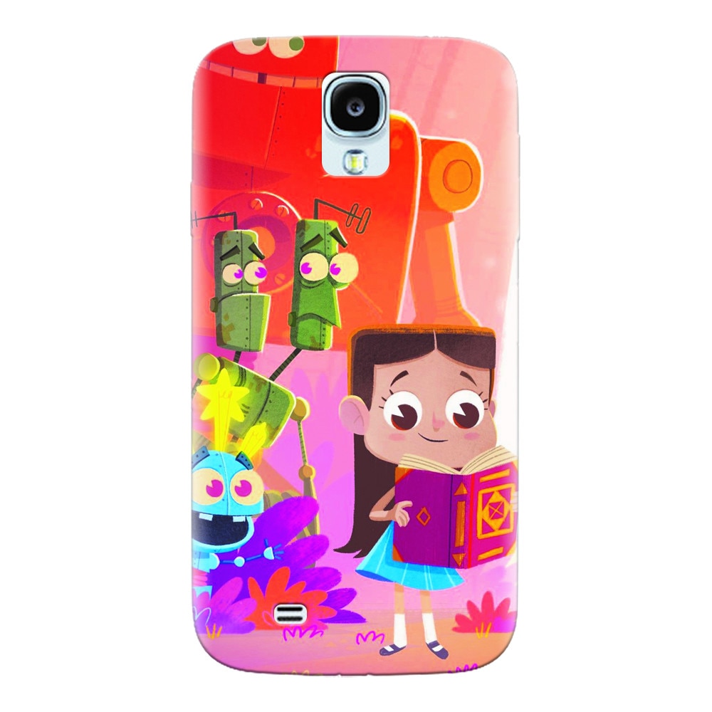 Husa silicon pentru Samsung Galaxy S4, Children Kids Robots Illustration Colorful K