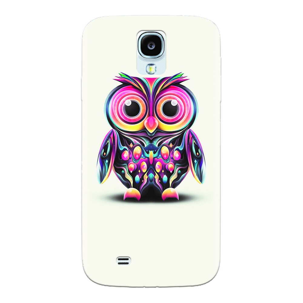 Husa silicon pentru Samsung Galaxy S4, Colorful Owl Illustration
