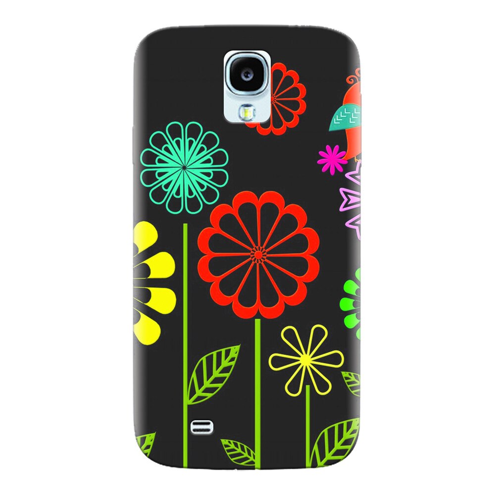 Husa silicon pentru Samsung S4, Colorful Skull Roses Space