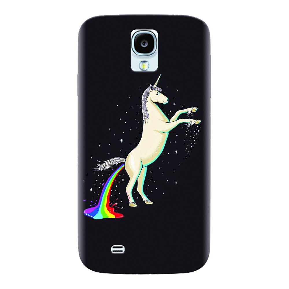 Husa silicon pentru Samsung Galaxy S4, Unicorn Shitting Rainbows