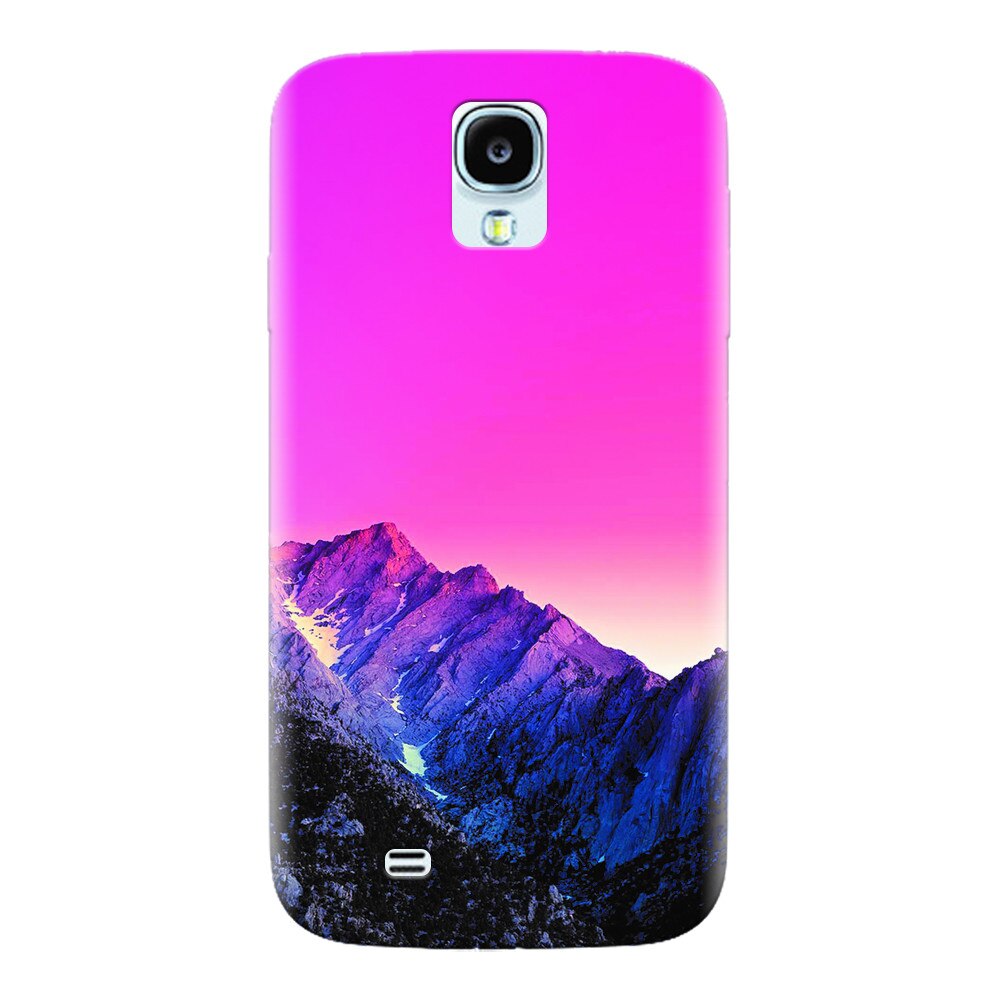 Husa silicon pentru Samsung Galaxy S4, Mountain Peak Pink Gradient Effect