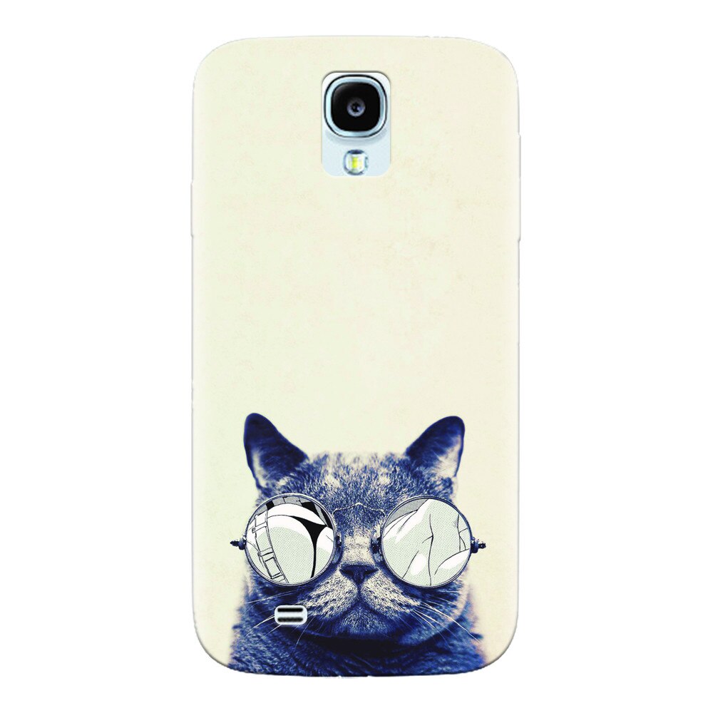 Husa silicon pentru Samsung S4, Cool Cat Glasses
