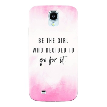 Husa silicon pentru Samsung Galaxy S4, Quotes Pink Husa silicon pentru Samsung Galaxy S4, Quotes Pink