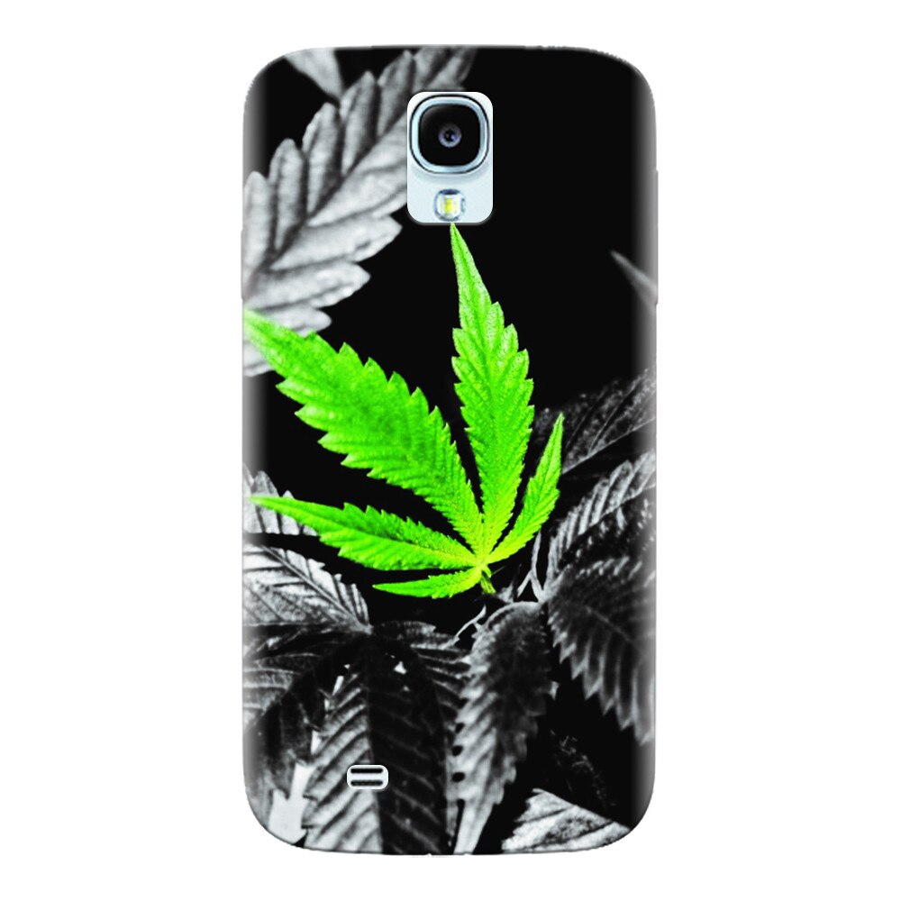 Husa silicon pentru Samsung Galaxy S4, Trippy Pot Leaf Green