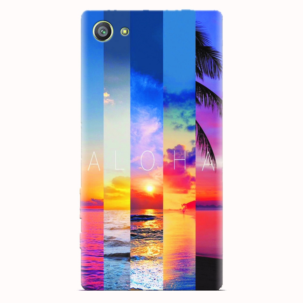 Husa silicon pentru Sony Xperia Z5 Compact, Aloha Summer Stripes