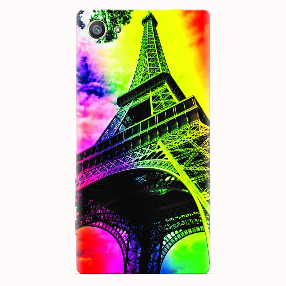 Husa silicon pentru Sony Xperia Z5 Compact, Eiffel Tower