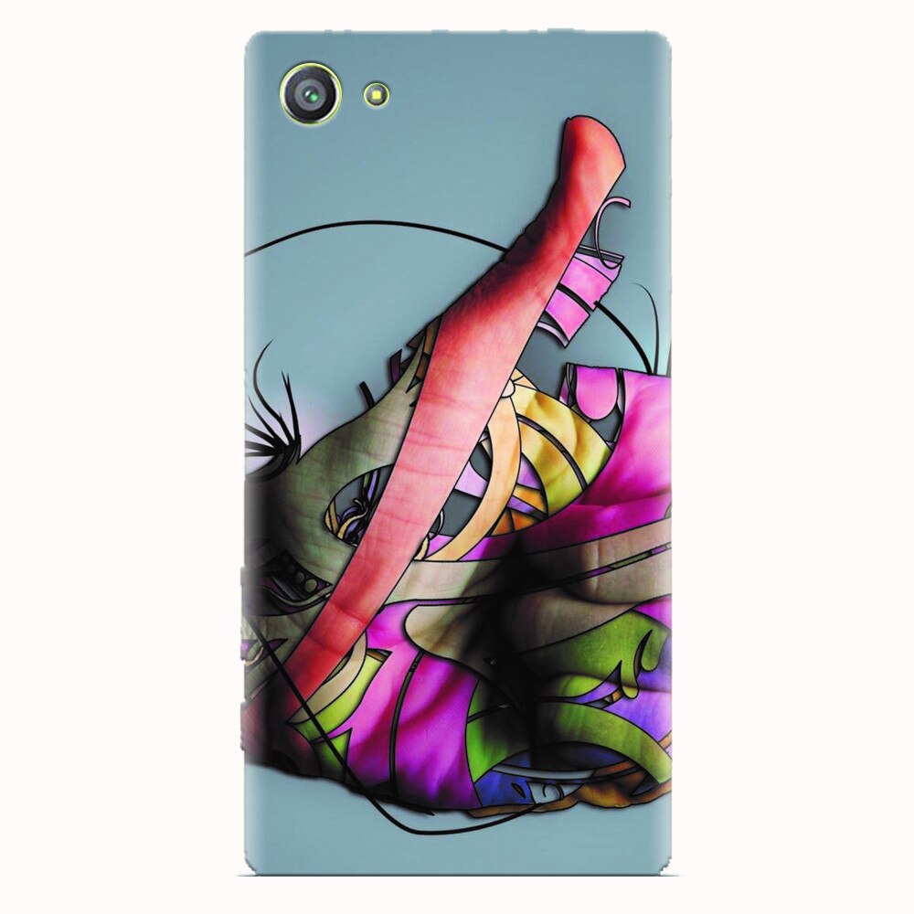 Husa silicon pentru Sony Xperia Z5 Compact, Abstract Minimalistic Hands