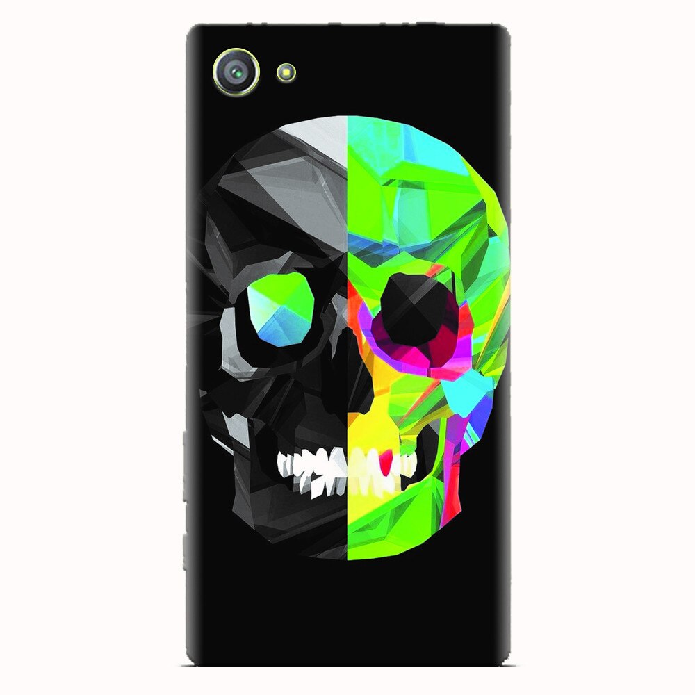 Husa silicon pentru Sony Xperia Z5 Compact, Colorful Skull