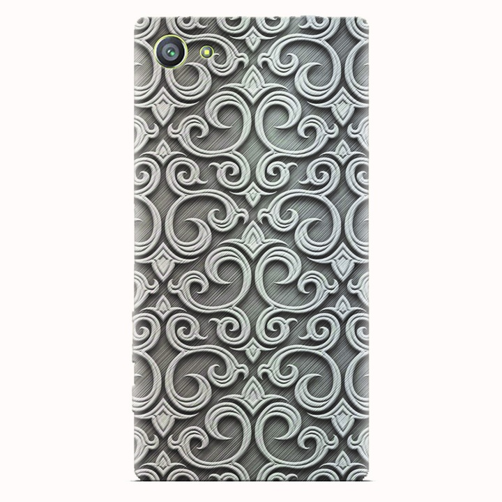 Силиконов кейс за Sony Xperia Z5 Compact, Baroque Silver Pattern