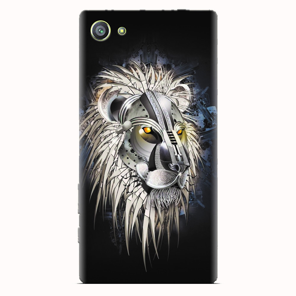 Husa silicon pentru Sony Xperia Z5 Compact, Abstract Lion 001
