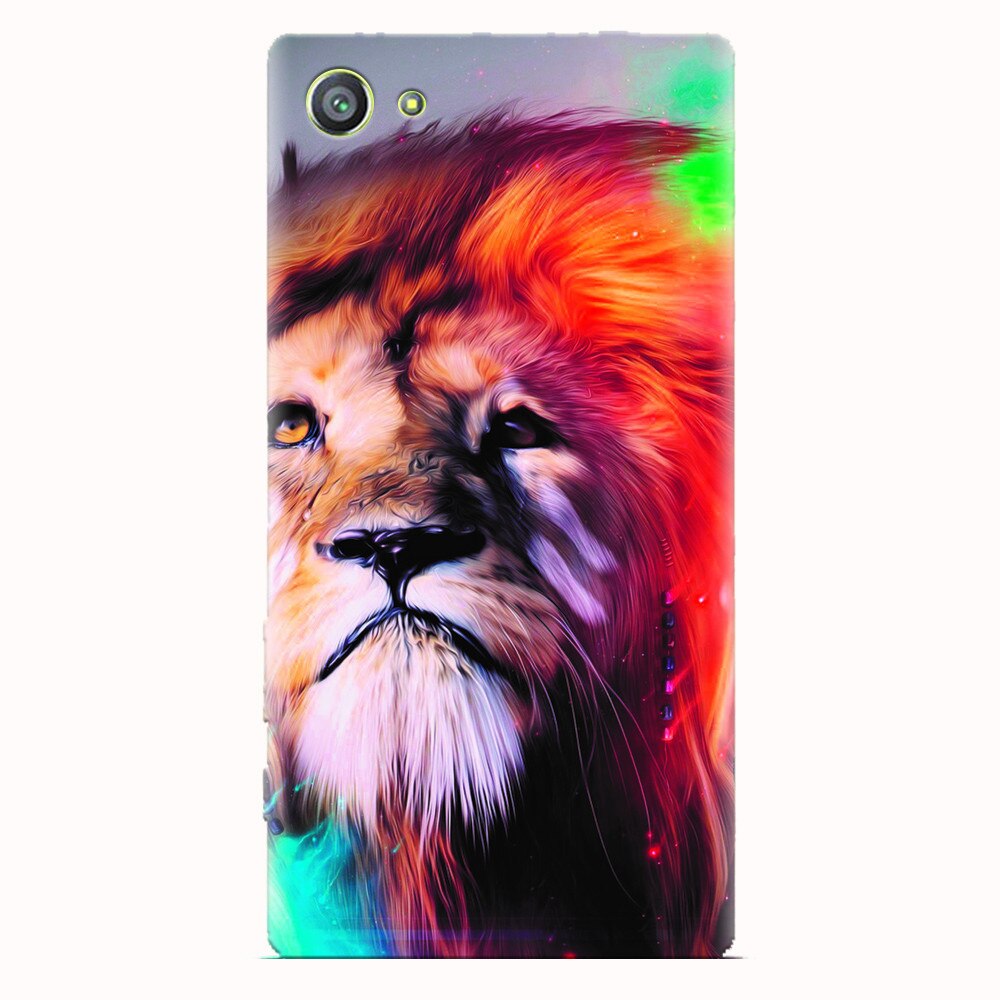 Husa silicon pentru Sony Xperia Z5 Compact, Awesome Art Of Lion