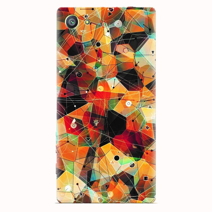 Силиконов калъф за Sony Xperia Z5 Compact, Abstract Triangles Connected Lines