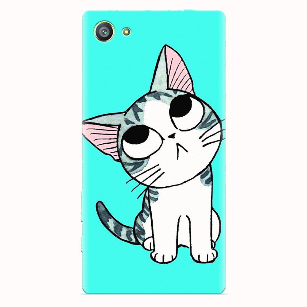 Husa silicon pentru Sony Xperia Z5 Compact, Cat Lovely Cartoon