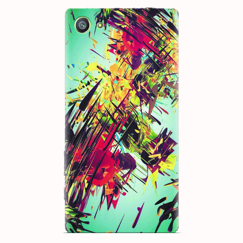 Husa silicon pentru Sony Xperia Z5 Compact, Complex Abstract Colorful 3D Drawing