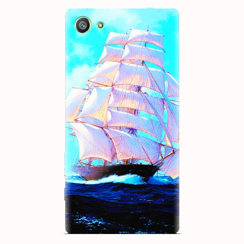Husa silicon pentru Sony Xperia Z5 Compact, Attractive Art Of Ships